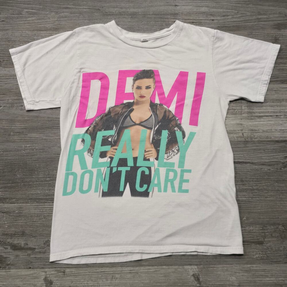 Demi Lovato Really Don't Care World Tour 2014 Itinerary Concert Tee Shirt